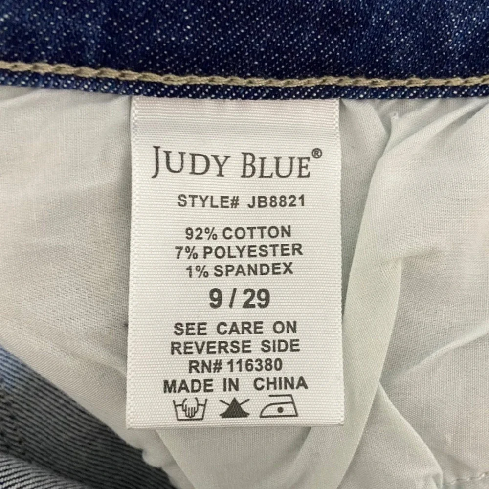 Judy Blue Los Angeles‎ Skinny Fit Distressed Frayed Hem Preppy Grunge Jeans 9/29